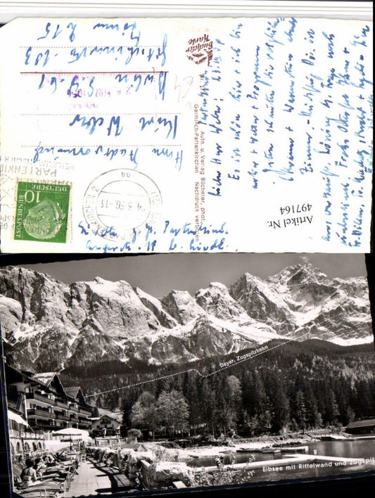 497164,Eibsee See b. Grainau m. Riffelwand u. Zugspitze Bergkulisse
