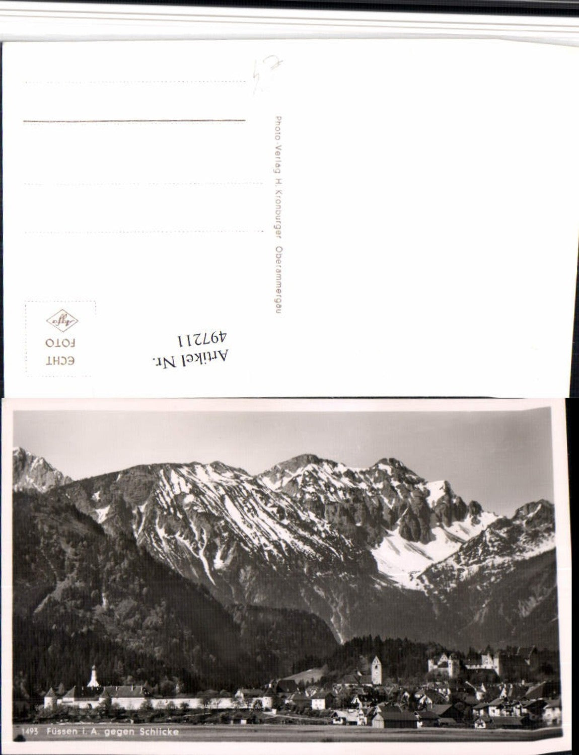 497211,Füssen im Allgäu Totale geg. Schlicke Bergkulisse