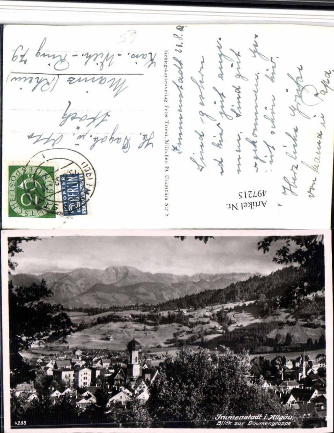 497215,Immenstadt im Allgäu Totale m. Daumengruppe Bergkulisse