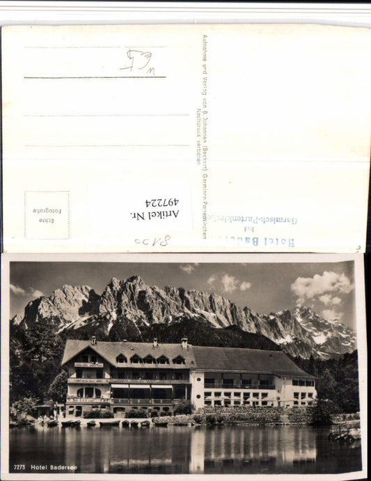 497224,Hotel Badersee b. Garmisch-Partenkirchen Bergkulisse
