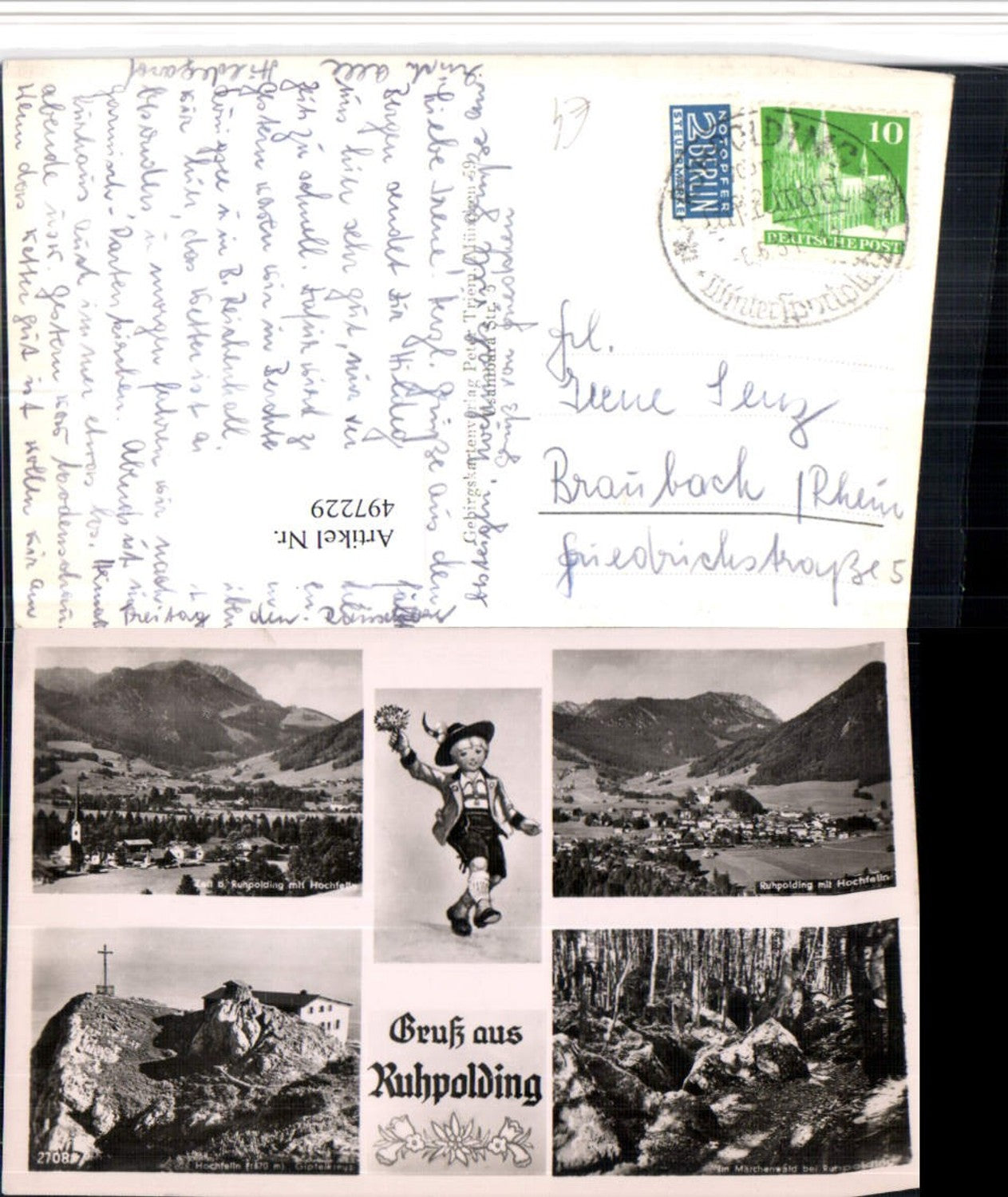497229,Ruhpolding Totale Märchenwald Hochfelln Mehrbildkarte
