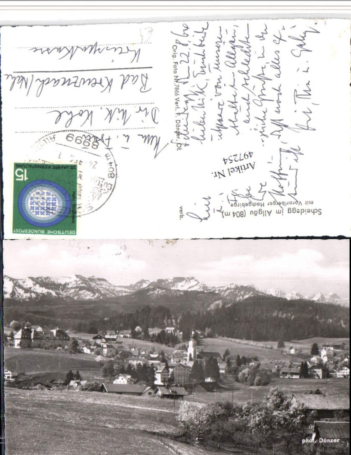 497254,Scheidegg im Allgäu Totale m. Gebirge Bergkulisse
