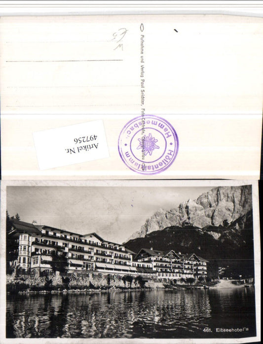 497256,Eibsee Hotel b. Grainau Bergkulisse