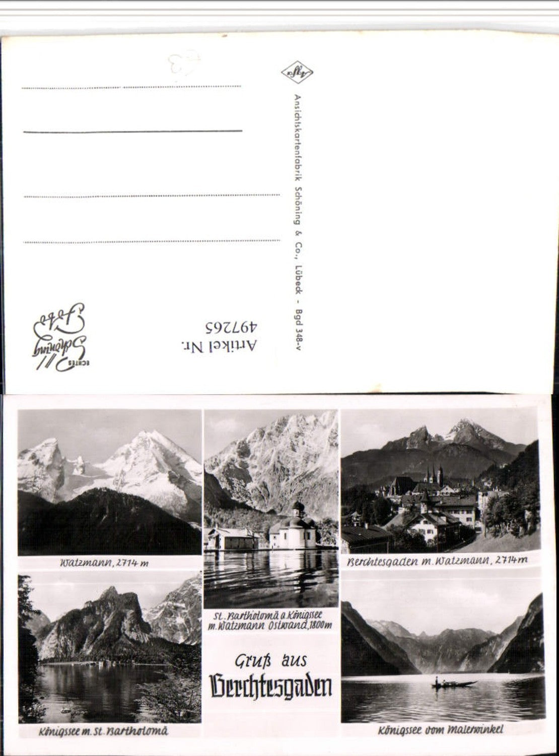 497265,Berchtesgaden Totale Königssee St. Bartholomä Mehrbildkarte
