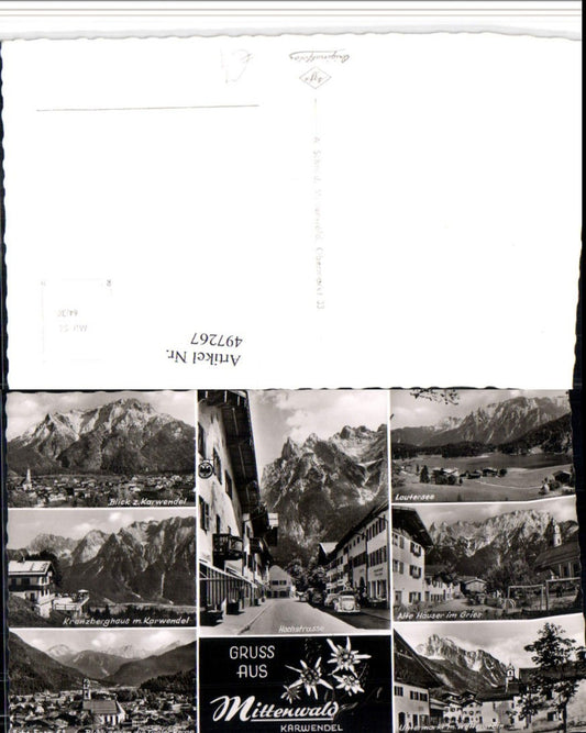 497267,Mittenwald Totale Lautersee Hochstraße Mehrbildkarte