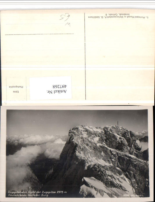 497268,Gipfel der Zugspitze b. Grainau Garmisch