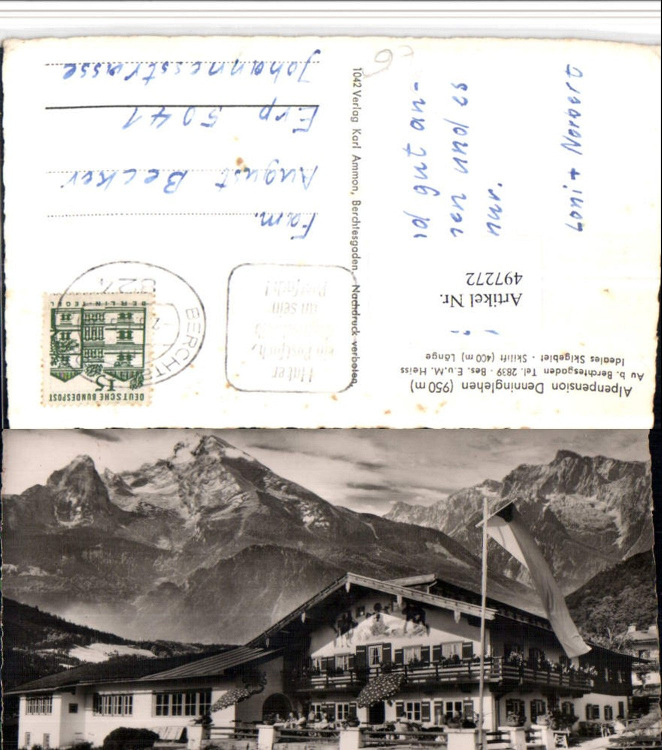 497272,Alpenpension Denninglehen b. Au Berchtesgaden Bergkulisse