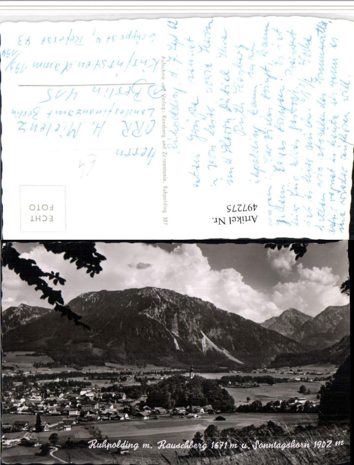 497275,Ruhpolding Totale m. Rauschberg Bergkulisse
