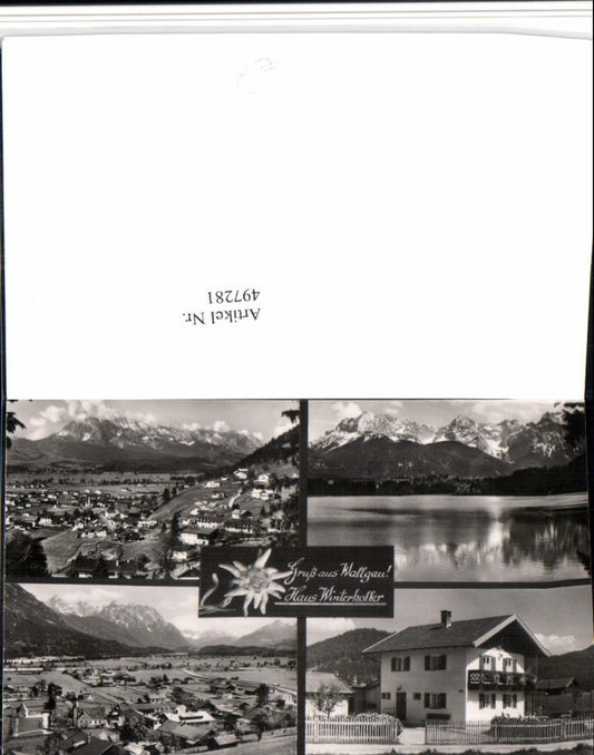 497281,Wallgau Totale Haus Winterholler Mehrbildkarte