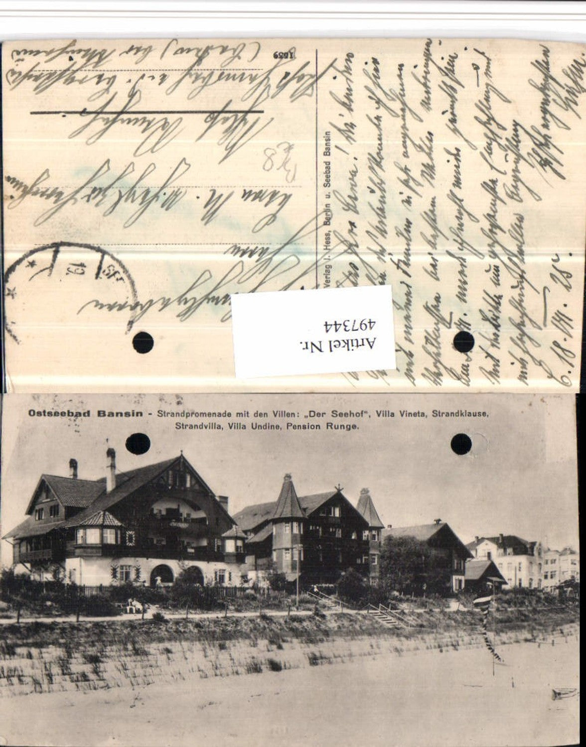 497344,Ostseebad Bansin Strandpromenade m. Villen