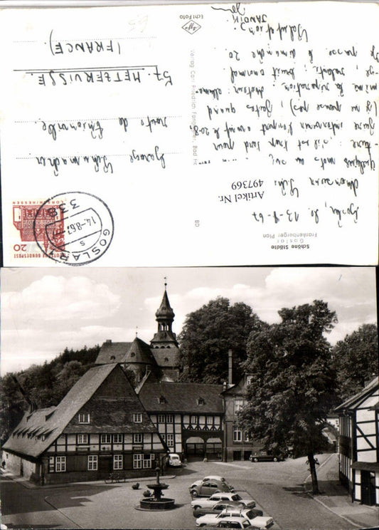 497369,Goslar Platz Brunnen VW-Käfer