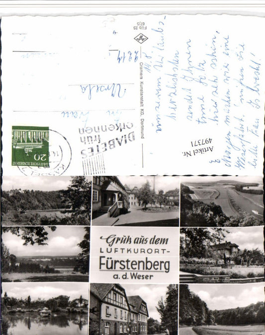 497371,Fürstenberg an d. Weser Teich Gebäude Mehrbildkarte