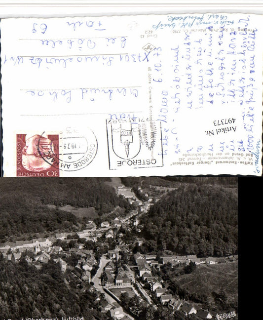 497373,Bad Grund im Harz Totale Fliegeraufnahme