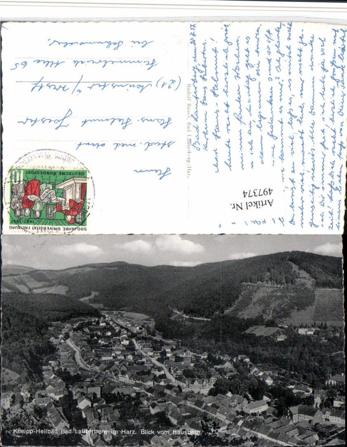 497374,Bad Lauterberg im Harz Totale vom Hausberg