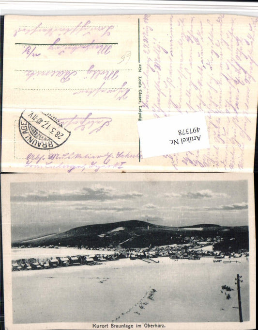 497378,Braunlage im Oberharz Totale Winterbild