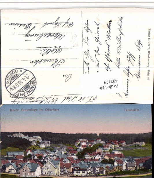 497379,Braunlage im Oberharz Teilansicht Feldpost
