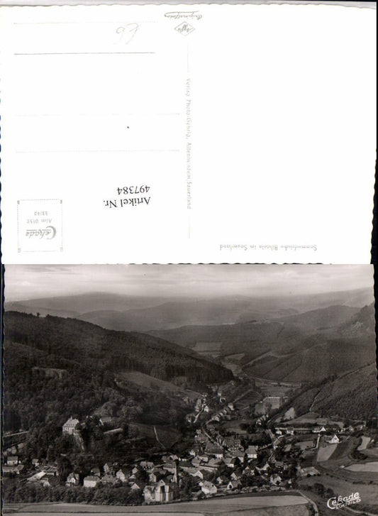 497384,Bilstein im Sauerland Totale Fliegeraufnahme