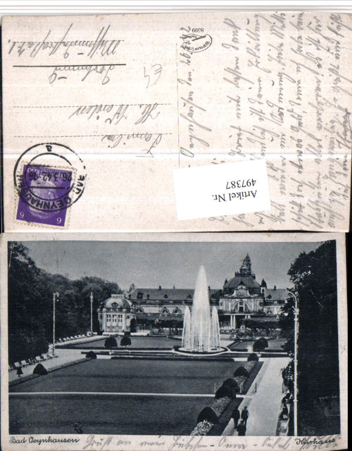 497387,Bad Oeynhausen Kurhaus Fontäne