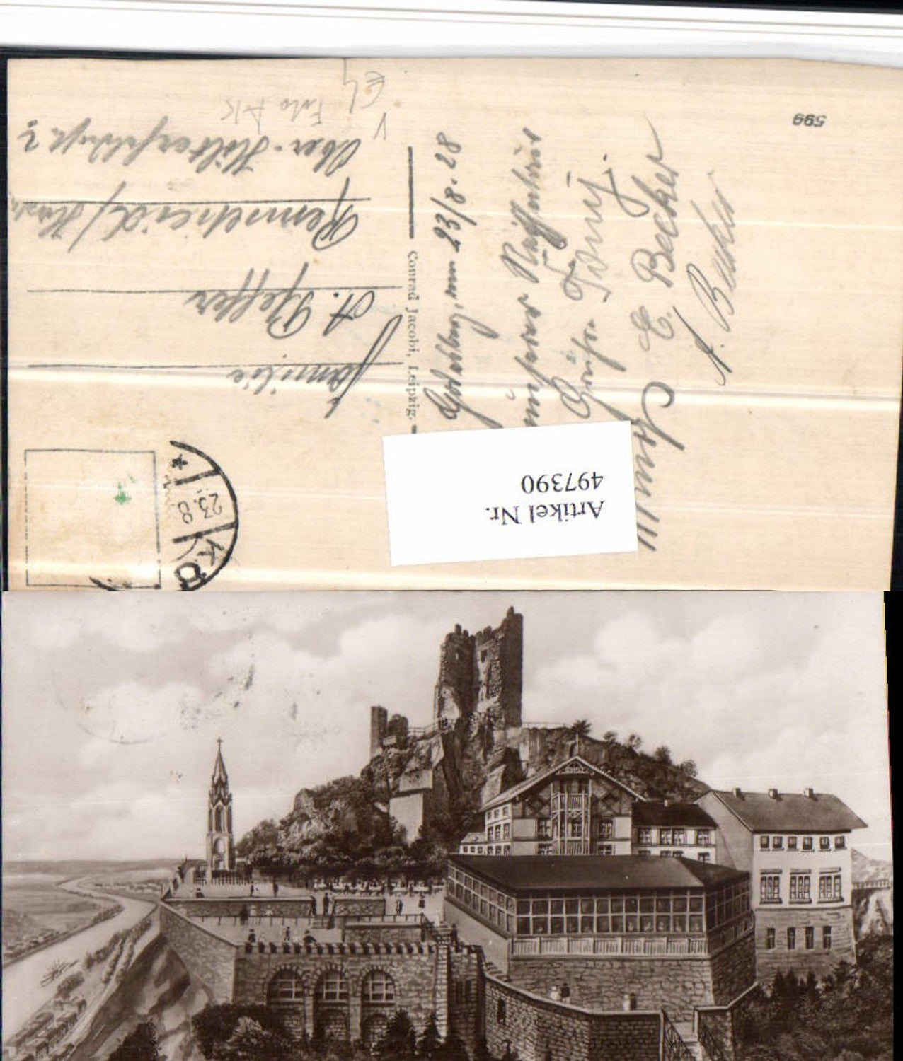 497390,Foto AK Drachenfels Ruine b. Königswinter pub Conrad Jacobi 599