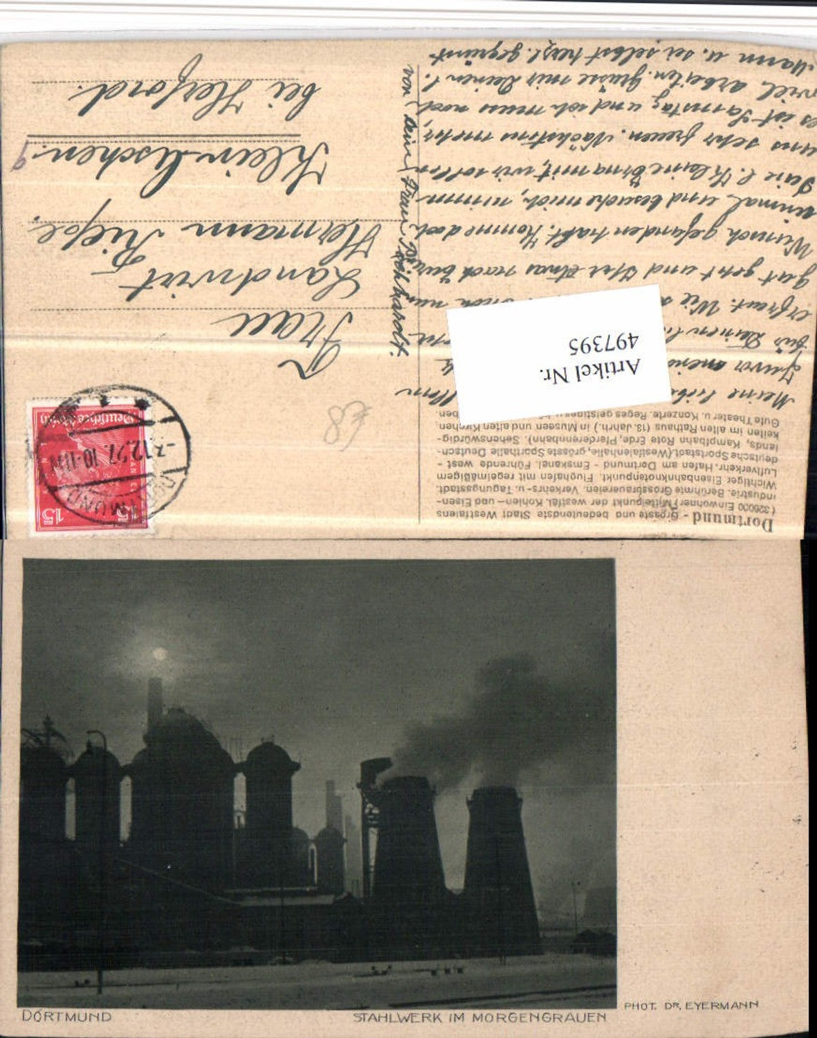 497395,Dortmund Stahlwerk im Morgengrauen Fabrik