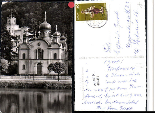 497411,Bad Ems Russische Kirche m. Schloss Balmoral