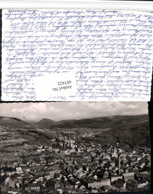 497422,Kirn an der Nahe Totale Fliegeraufnahme