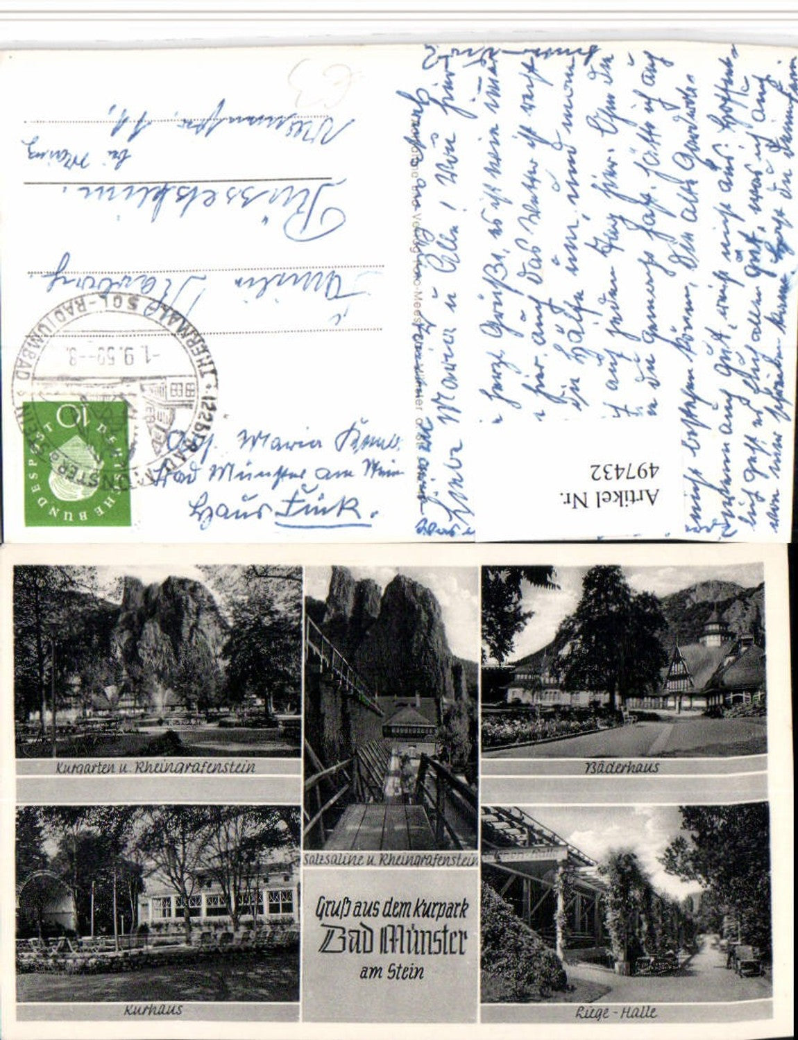 497432,Bad Münster am Stein Kurhaus Salzsaline Mehrbildkarte