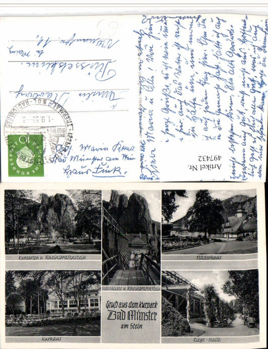 497432,Bad Münster am Stein Kurhaus Salzsaline Mehrbildkarte