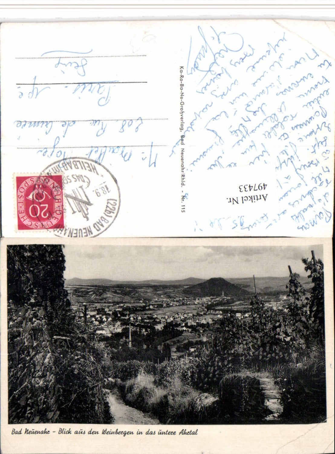 497433,Bad Neuenahr Blick aus den Weinbergen in das untere Ahrtal