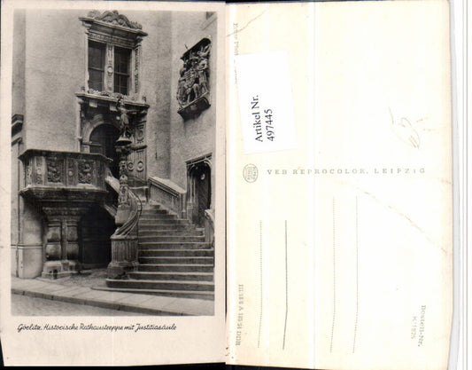 497445,Görlitz Historische Rathaustreppe m. Justitiasäule