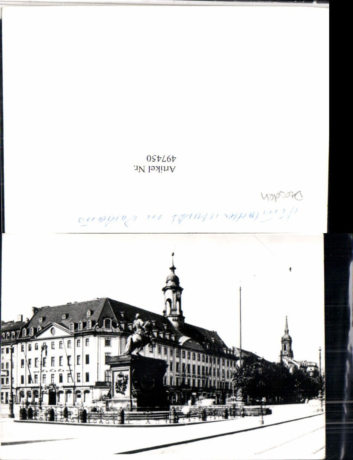497450,Foto Dresden Neustadt Markt m. Rathaus Denkmal