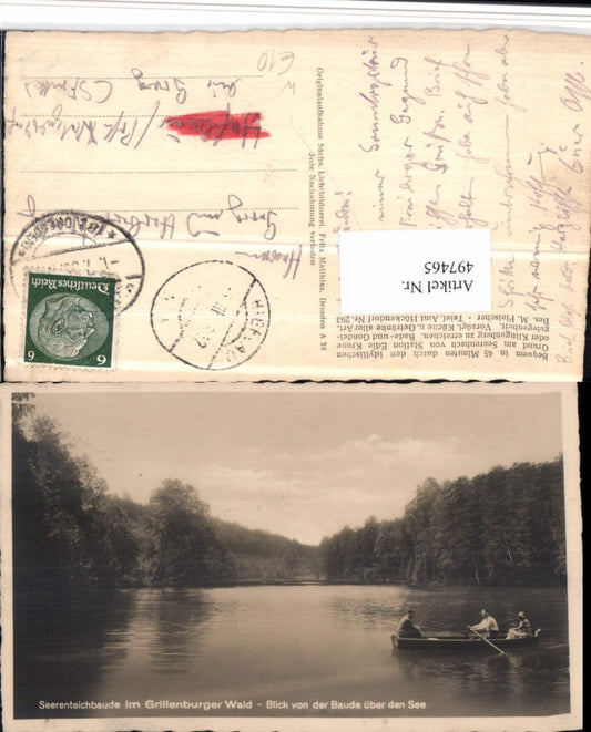 497465,Seerenteichbaude im Grillenburger Wald b. Klingenberg See Ruderboot