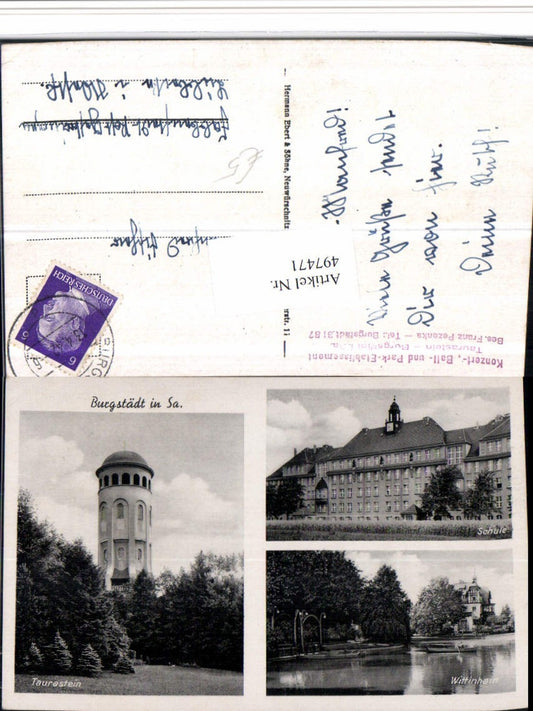 497471,Burgstädt Schule Taurastein Wittinhain Mehrbildkarte