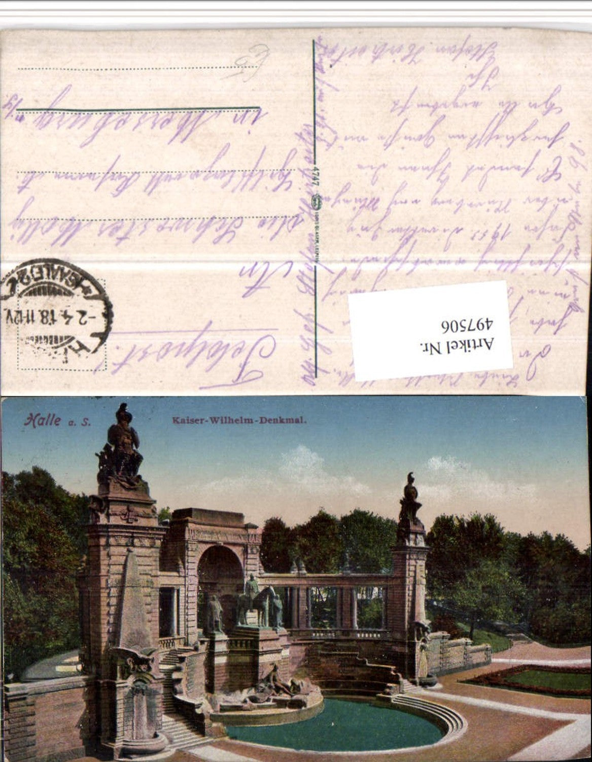 497506,Halle an d. Saale Kaiser-Wilhelm-Denkmal