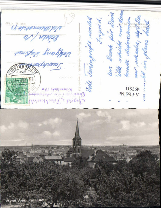 497511,Aschersleben Teilansicht Kirche