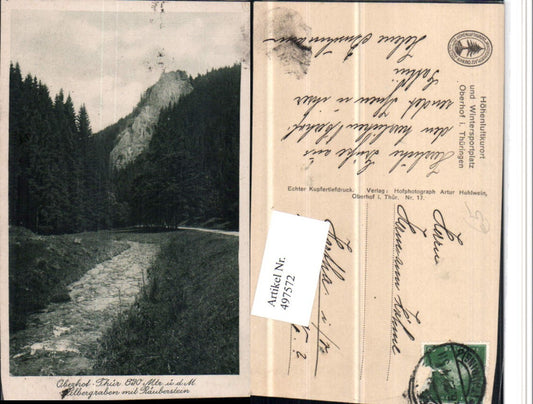 497572,Oberhof Silbergraben m. Räuberstein Felsen