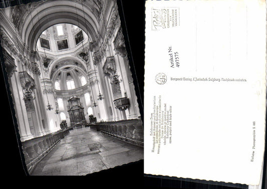 497575,Salzburg Dom Kirche Innenansicht Kanzel Altar