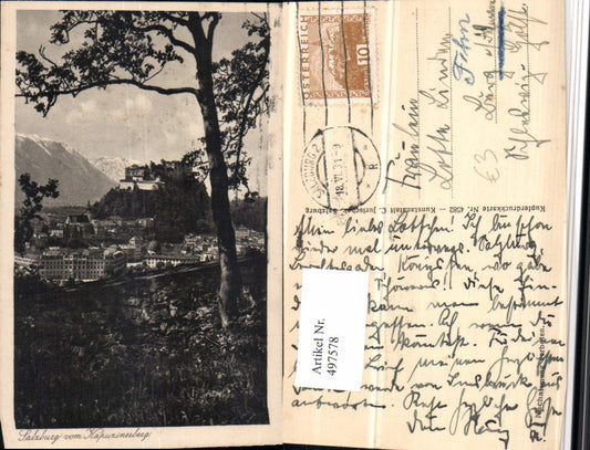 497578,Salzburg Teilansicht m. Festung vom Kapuzinerberg