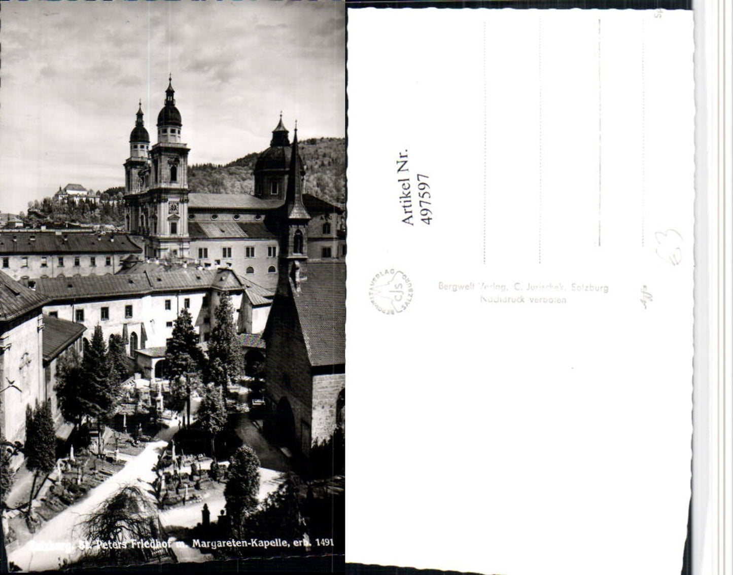 497597,Salzburg St. Peter Friedhof m. Margareten-Kapelle Kirche