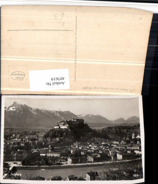 497619,Salzburg Totale m. Festung geg. Untersberg Bergkulisse pub Cosy