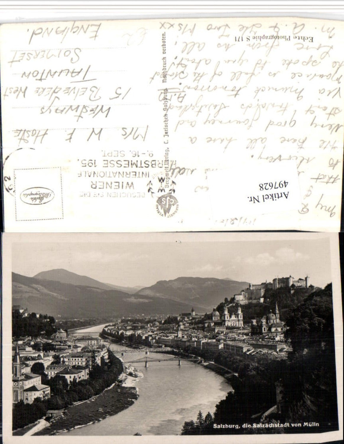 497628,Salzburg Totale m. Festung von Mülln