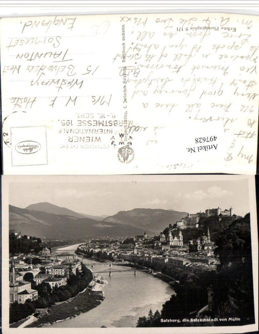 497628,Salzburg Totale m. Festung von Mülln