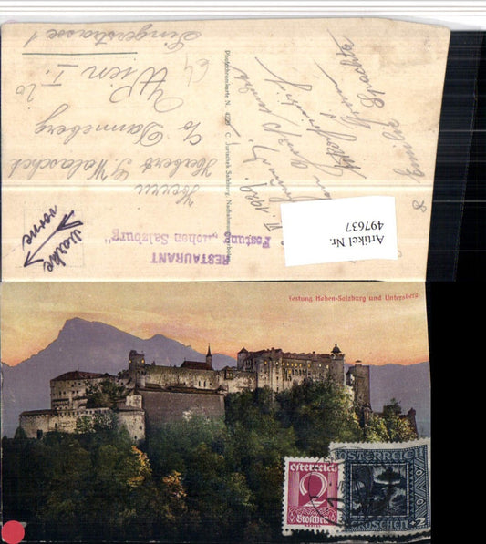 497637,Salzburg Festung Hohensalzburg geg. Untersberg