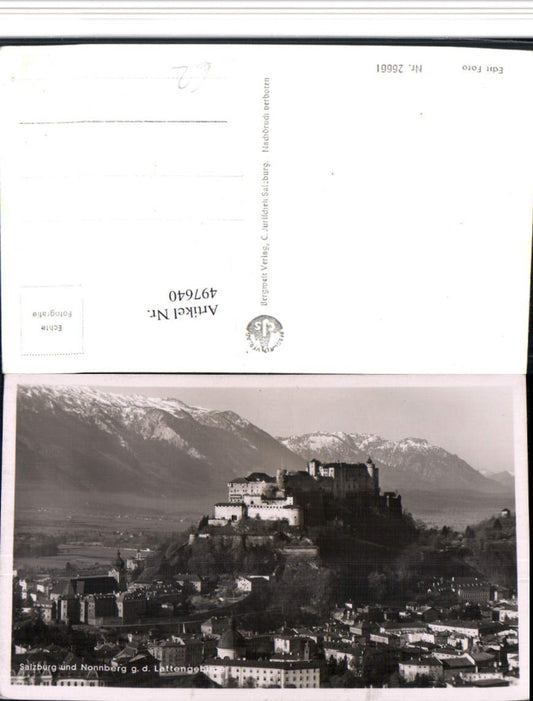 497640,Salzburg Teilansicht Nonnberg m. Festung Bergkulisse