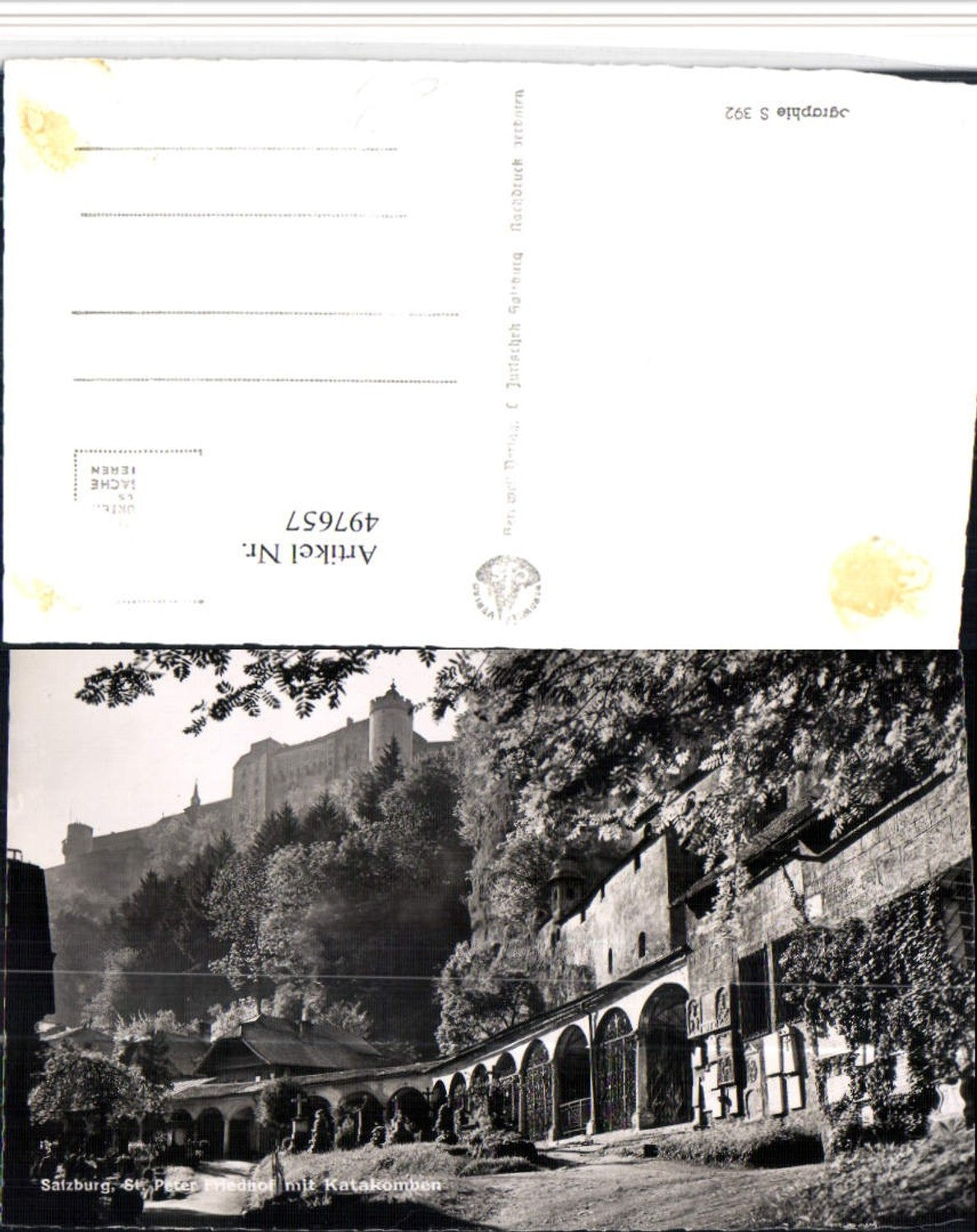 497657,Salzburg St. Peter Friedhof m. Katakomben u. Festung