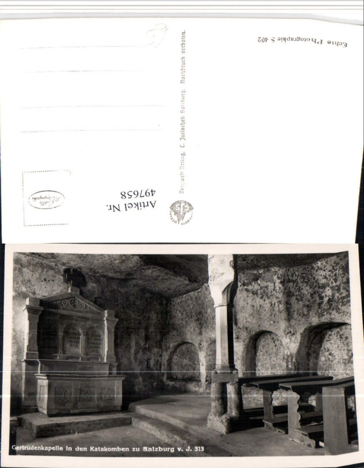 497658,Salzburg Katakomben Gertruden-Kapelle Altar