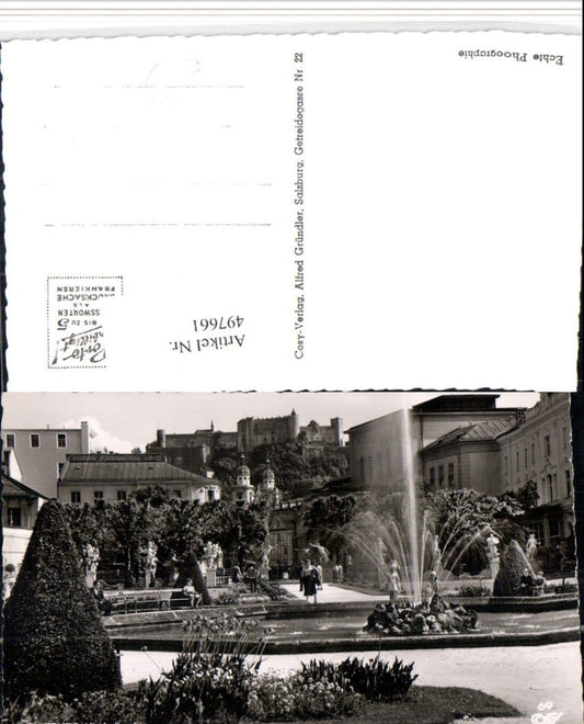 497661,Salzburg Mirabellgarten Brunnen m. Festung pub Cosy 69