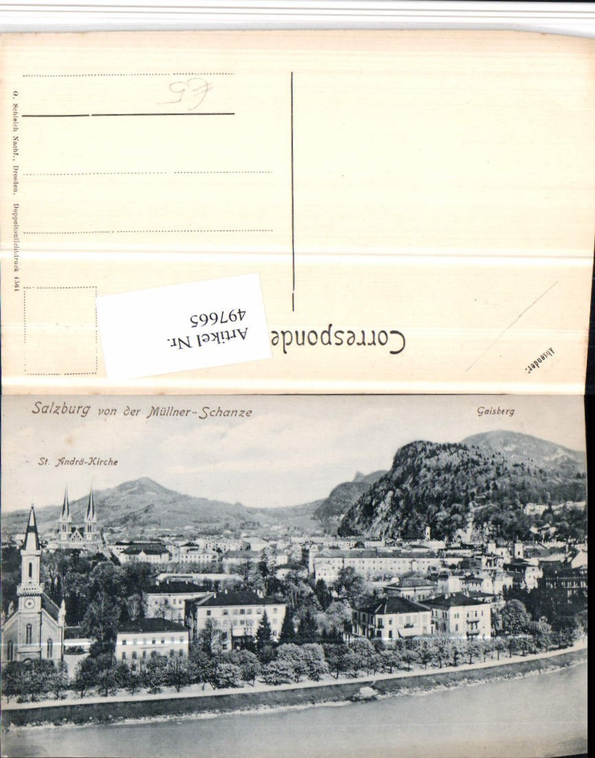 497665,Salzburg Teilansicht von d. Müllner-Schanze geg. Gaisberg
