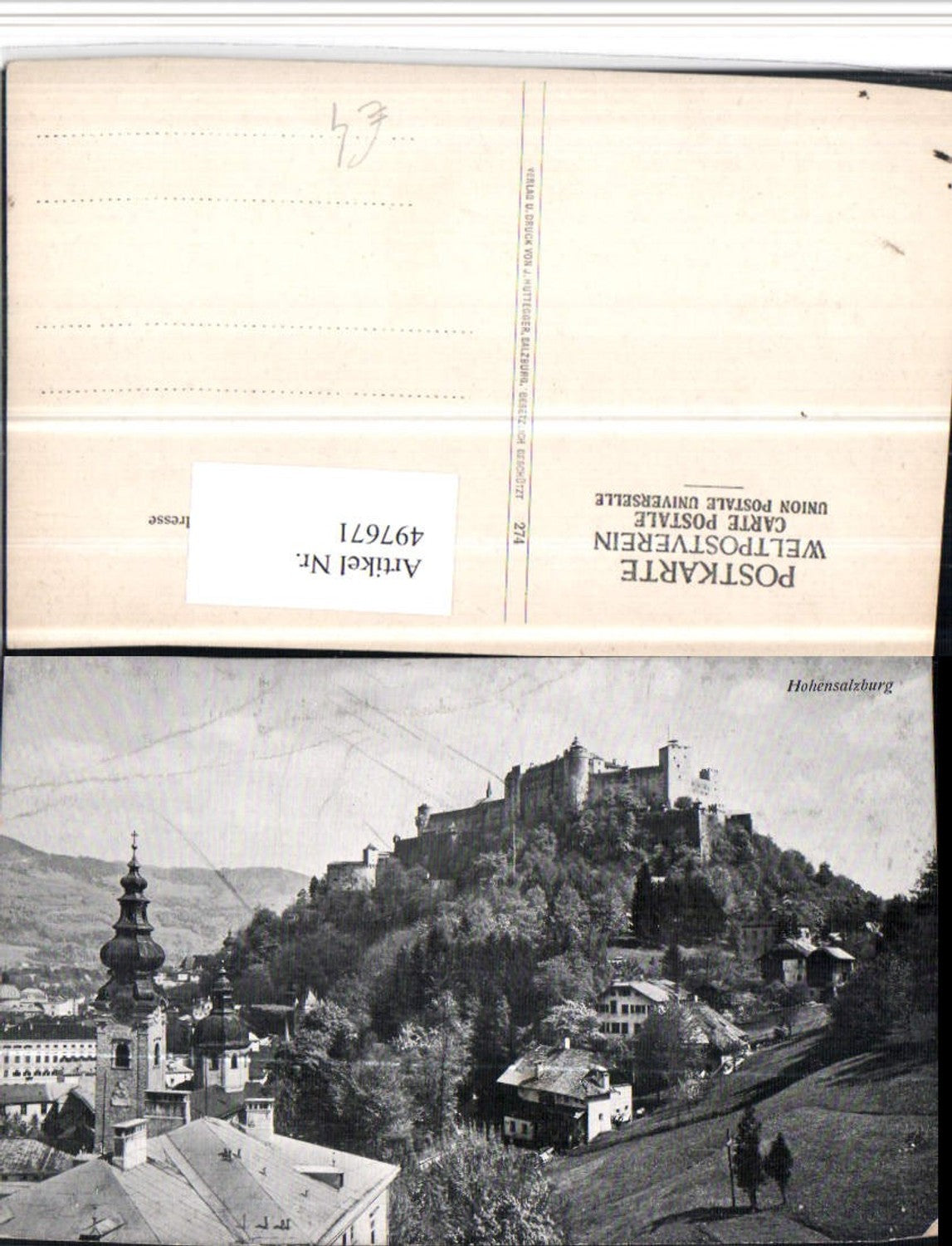 497671,Salzburg Teilansicht m. Festung Hohensalzburg