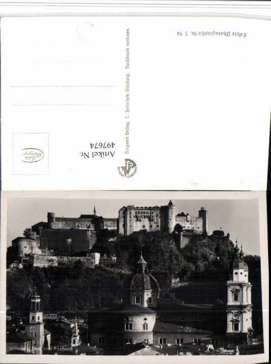497674,Salzburg Teilansicht Kirche Dom m. Festung